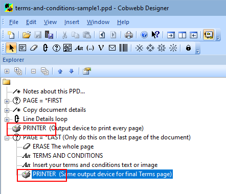 Duplicate Output Device for Ts and Cs