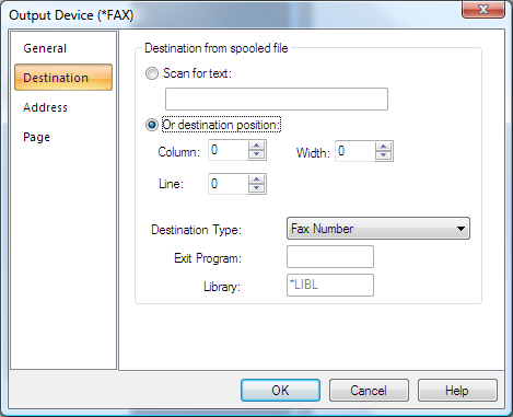 Fax Destination Settings