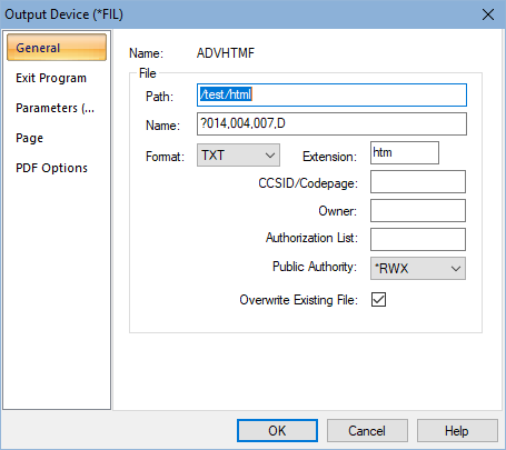 File Output Device