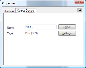 Output Device Properties