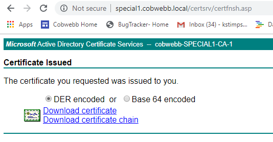 Certificate Request